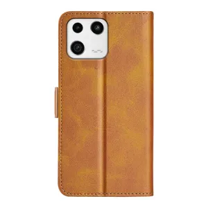 SIDE Peňaženkové puzdro pre Xiaomi 13 svetlohnedé