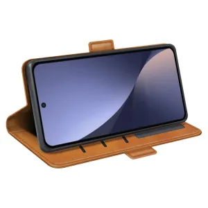 SIDE Peňaženkové puzdro pre Xiaomi 13 svetlohnedé