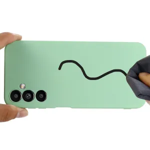 RUBBER Ochranný kryt pre Samsung Galaxy A14 zelený