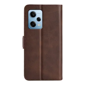 SIDE Peňaženkové puzdro pre Xiaomi Redmi Note 12 Pro 5G tmavohnedé