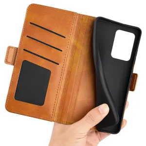 SIDE Peňaženkové puzdro pre Xiaomi Redmi Note 12 Pro 5G svetlohnedé