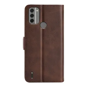 SIDE Peňaženkové puzdro pre Nokia C31 tmavohnedé