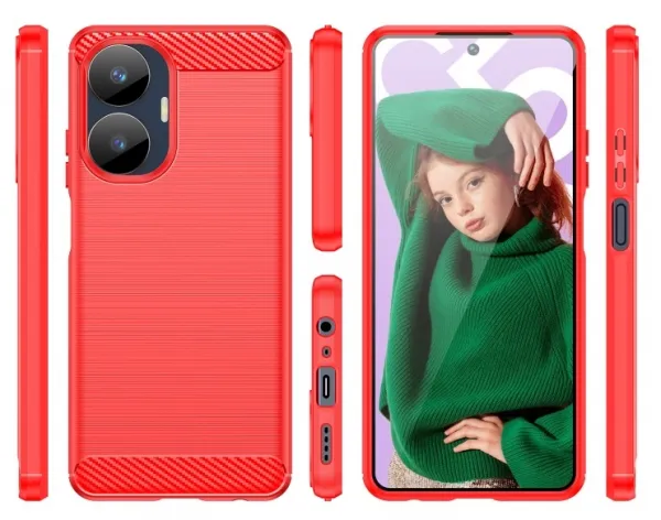 FLEXI TPU Kryt pre Realme C55 červený