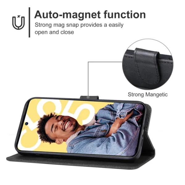 SMOOTH Peňaženkové puzdro pre Realme C55 čierne