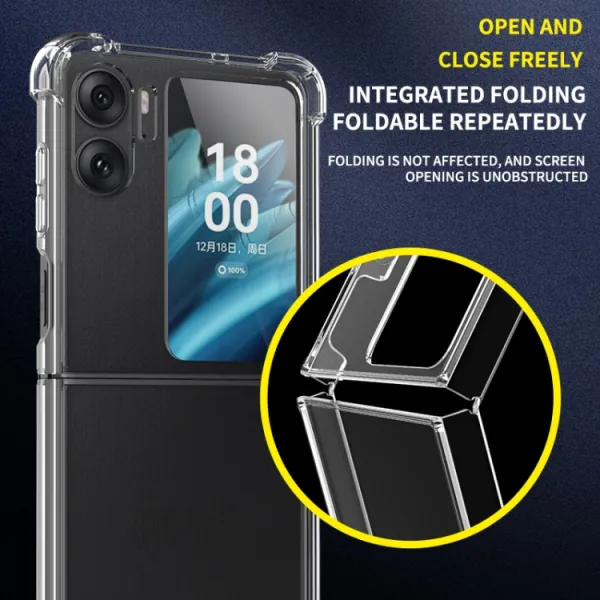 AIRBAG Extra odolný kryt OPPO Find N2 Flip priehľadný