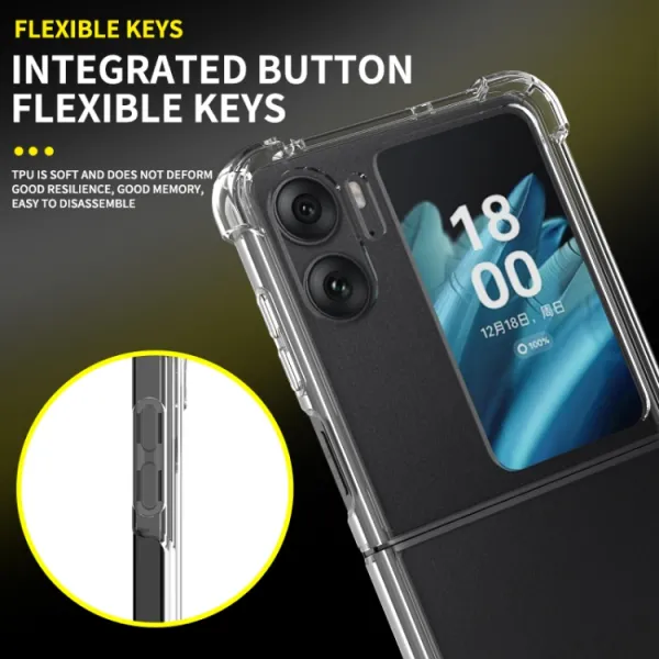 AIRBAG Extra odolný kryt OPPO Find N2 Flip priehľadný