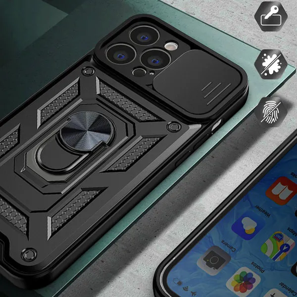 MG Hybrid Armor Camshield kryt na Vivo X80 Lite / Vivo V25, čierny