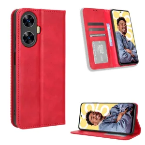 BUSINESS Peňaženkový kryt pre Realme C55 červený