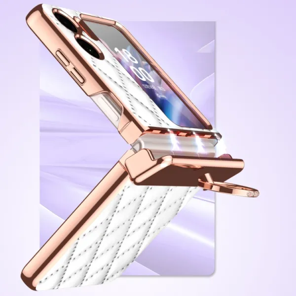 LATTICE RING Ochranný obal s držiakom OPPO Find N2 Flip modrý