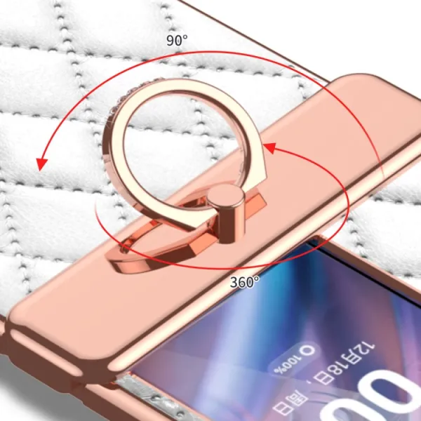 LATTICE RING Ochranný obal s držiakom OPPO Find N2 Flip modrý
