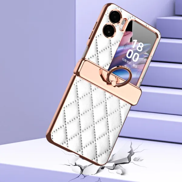 LATTICE RING Ochranný obal s držiakom OPPO Find N2 Flip modrý