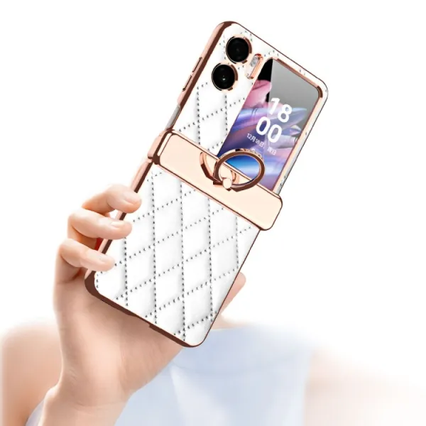 LATTICE RING Ochranný obal s držiakom OPPO Find N2 Flip modrý
