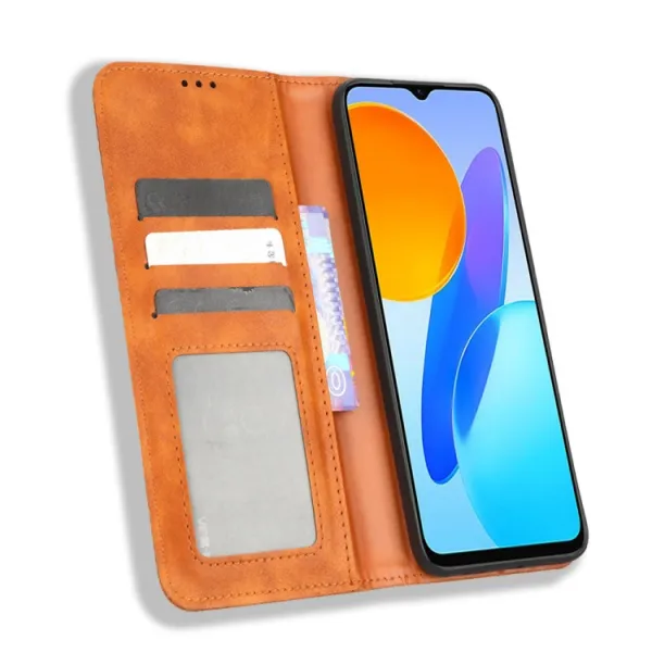 BUSINESS Peňaženkový kryt pre Honor X6 / X8 5G hnedý