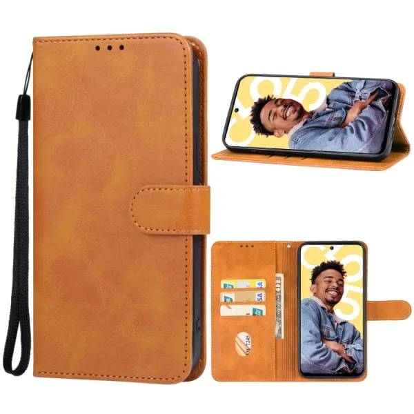 SMOOTH Peňaženkové puzdro pre Realme C55 hnedé