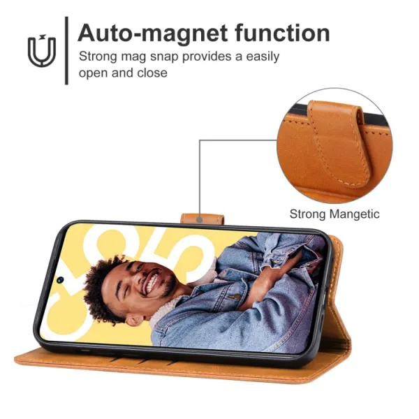 SMOOTH Peňaženkové puzdro pre Realme C55 hnedé