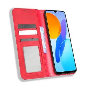 BUSINESS Peňaženkový kryt pre Honor 70 Lite 5G červený