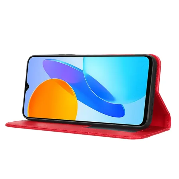 BUSINESS Peňaženkový kryt pre Honor 70 Lite 5G červený