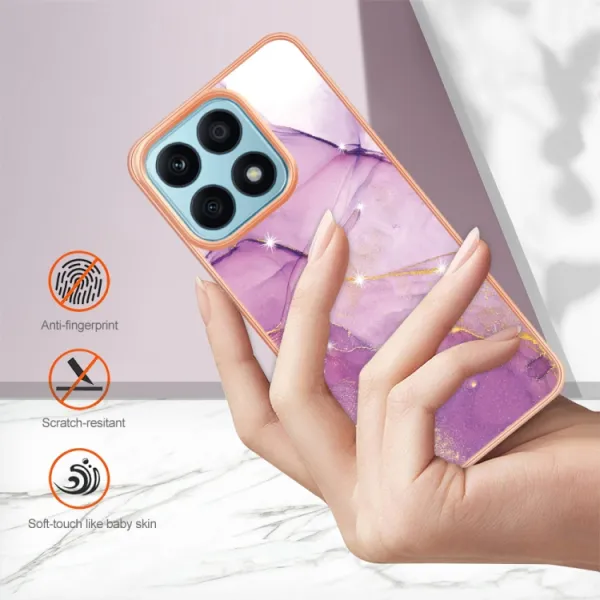 IMD MARBLE Ochranný kryt Honor X8a PURPLE