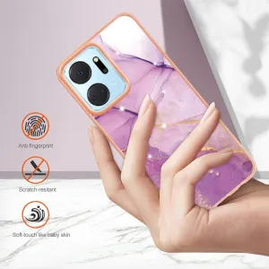 IMD MARBLE Ochranný kryt Honor X7a PURPLE