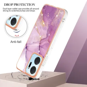 IMD MARBLE Ochranný kryt Honor X7a PURPLE