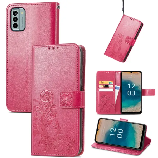 ART FLOWERS Peňaženkový kryt Nokia G22 tmavoružový