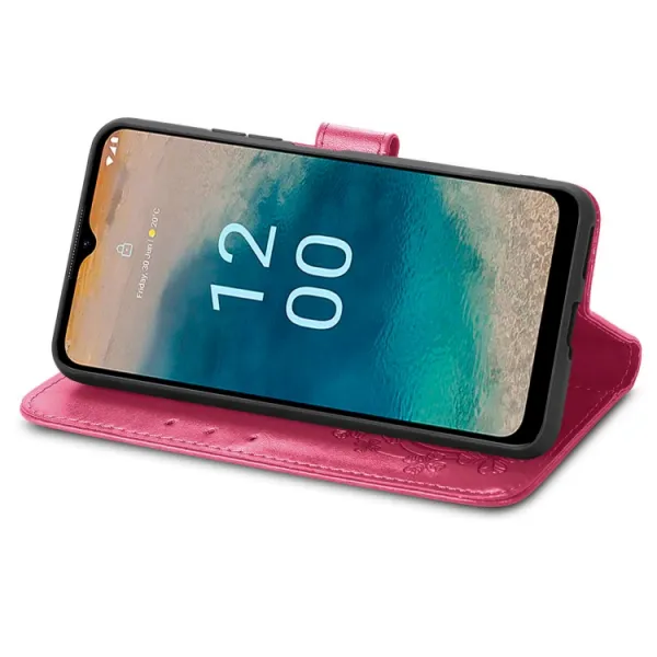 ART FLOWERS Peňaženkový kryt Nokia G22 tmavoružový