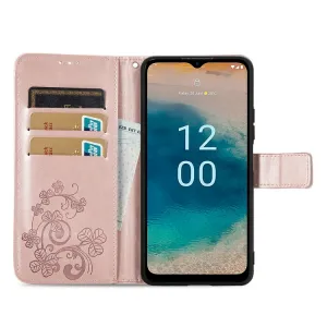 ART FLOWERS Peňaženkový kryt Nokia G22 svetloružový