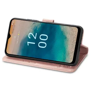 ART FLOWERS Peňaženkový kryt Nokia G22 svetloružový
