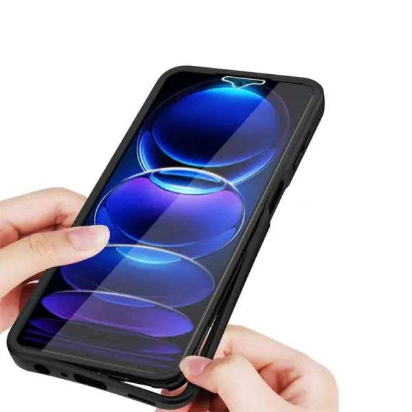 DUAL Obojstranný kryt s fóliou Xiaomi Redmi Note 12 Pro 5G modrý