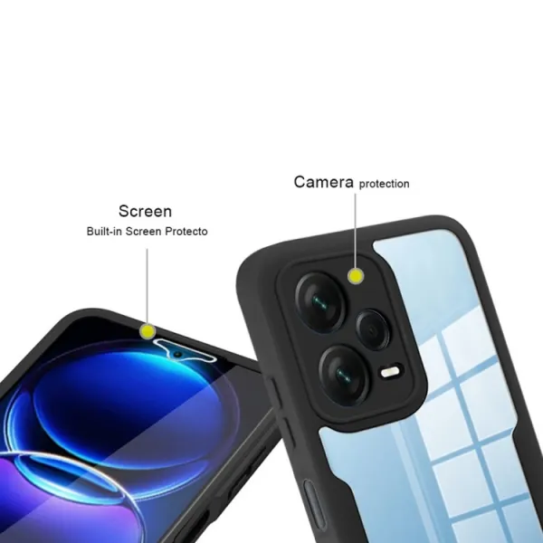 DUAL Obojstranný kryt s fóliou Xiaomi Redmi Note 12 Pro 5G modrý