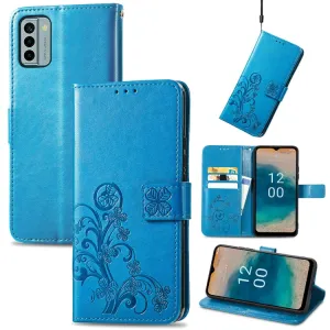 ART FLOWERS Peňaženkový kryt Nokia G22 modrý
