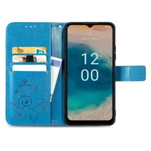 ART FLOWERS Peňaženkový kryt Nokia G22 modrý