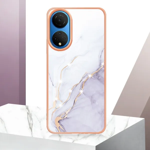 IMD MARBLE Ochranný kryt Honor X7 WHITE