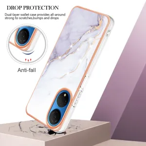 IMD MARBLE Ochranný kryt Honor X7 WHITE