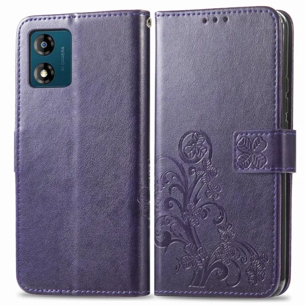 ART FLOWERS Peňaženkový kryt Motorola Moto E13 fialový