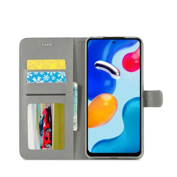 IMEEKE Peňaženkový obal Xiaomi Redmi Note 12 Pro 5G šedý