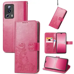 ART FLOWERS Peňaženkový kryt Xiaomi 13 Lite tmavoružový