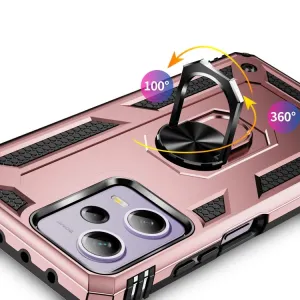 RING Obal s držiakom pre Xiaomi Redmi Note 12 Pro 5G ružový