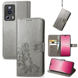 ART FLOWERS Peňaženkový kryt Xiaomi 13 Lite šedý