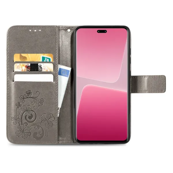 ART FLOWERS Peňaženkový kryt Xiaomi 13 Lite šedý