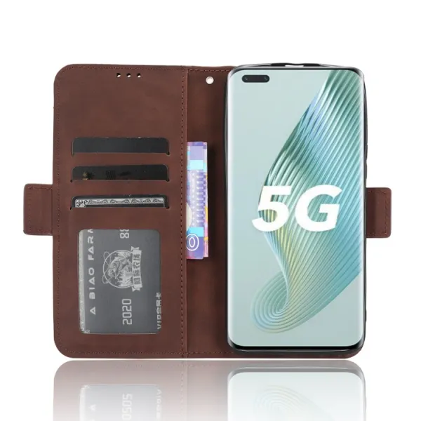 SLOT Peňaženkový obal pre Honor Magic5 Pro 5G hnedý