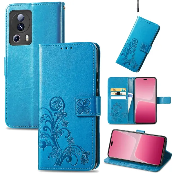 ART FLOWERS Peňaženkový kryt Xiaomi 13 Lite modrý