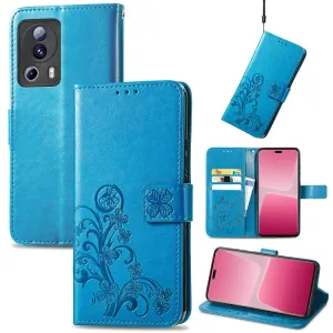 ART FLOWERS Peňaženkový kryt Xiaomi 13 Lite modrý