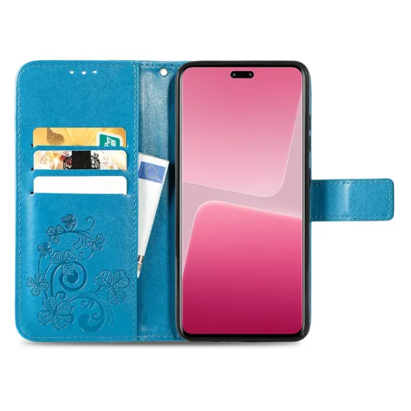 ART FLOWERS Peňaženkový kryt Xiaomi 13 Lite modrý