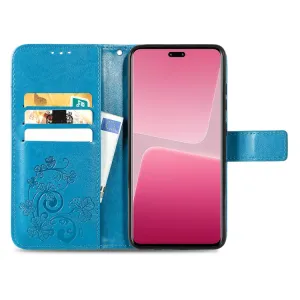 ART FLOWERS Peňaženkový kryt Xiaomi 13 Lite modrý