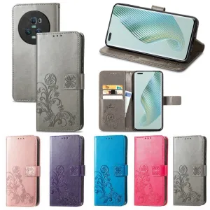 ART FLOWERS Peňaženkový kryt Honor Magic5 Pro 5G modrý
