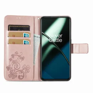 ART FLOWERS Peňaženkový kryt OnePlus 11 5G svetloružový