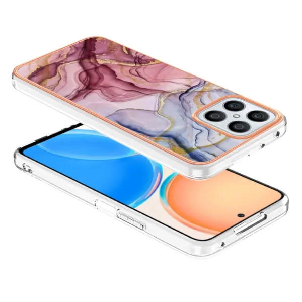 IMD MARBLE Ochranný kryt Honor X8 ROSE RED