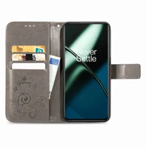 ART FLOWERS Peňaženkový kryt OnePlus 11 5G šedý