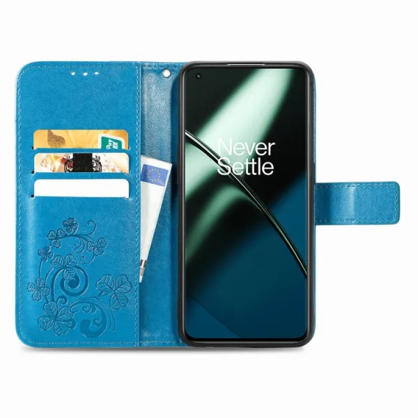 ART FLOWERS Peňaženkový kryt OnePlus 11 5G modrý